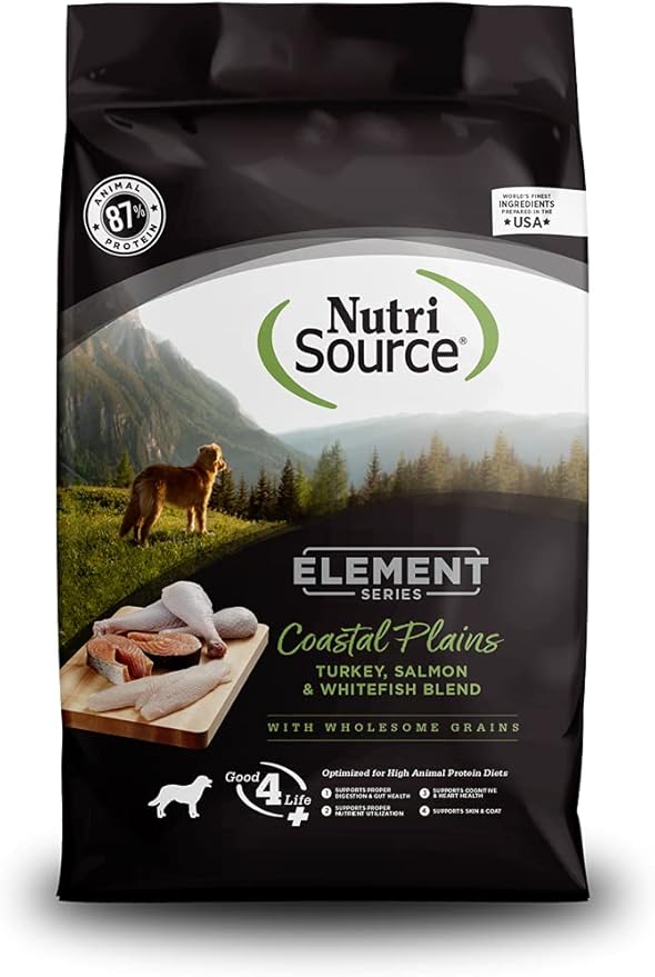 NutriSource Element Series Coastal Plains Dry Dog Food, Turkey, Salmon and Whitefish, 4LB