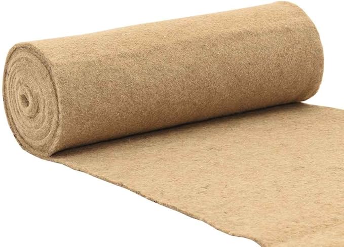 vidaXL Hemp Mat for Small Animals 0.5 x 16.4 ft Organic Bedding Hypoallergenic Odor Resistant Scratch Perfect for Cages and Rabbits Guinea Pigs Hamsters