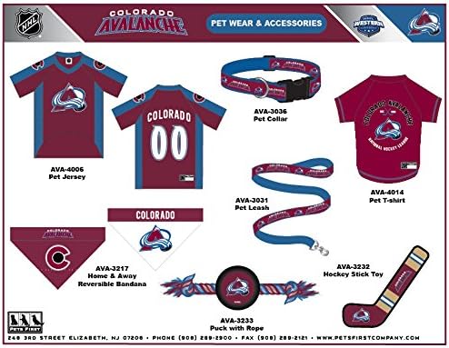 Pets First NHL Colorado Avalanche Jersey for Dogs & Cats, X-Small. - Let Your Pet be a Real NHL Fan!