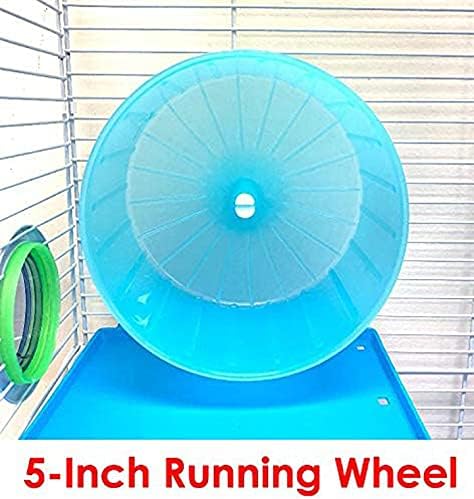 New 2/3/5-Levels Hamster Habitat Rodent Gerbil Mouse Mice Rats Animal Critter Cage (White/Blue)