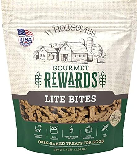 SPORTMiX Wholesomes Gourmet Rewards Lite Bites Dog Biscuits, Lamb, 3Lb. Bag, 2100368