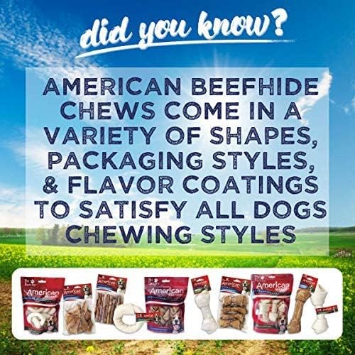 Pet Factory American Beefhide 3" Mini Rolls Dog Chew Treats - Natural Flavor, 40 Count/1 Pack