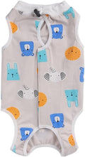 Cat Recovery Suit for Spay & Surgery – Breathable Anti-Lick Cone Alternative Onesie, Adjustable Velcro (Grey, S)