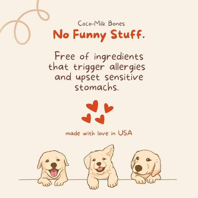 CocoTherapy Coco-Milk Bones Dog Treat (Ginger Snaps) 6 Oz.