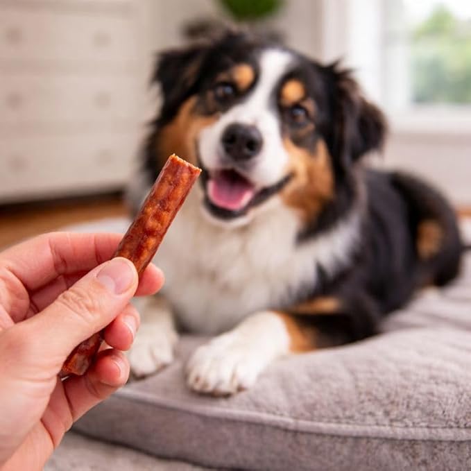 Rabbit Sausage Dog Treats, 10 Pack – All Natural, Single Ingredient, Grain-Free Chews for Dogs | Premium European Quality | High-Protein, Air-Dried, Healthy Snack