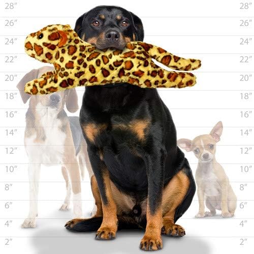 MIGHTY- Massive - Squeaker-Multiple Layers. Made Durable, Strong & Tough. Interactive Play Dog Toy (Tug, Toss & Fetch). Machine Washable & Floats. (Leopard, Massive 2 Pack)