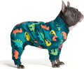 Spark Paws Dog Pajama, Dog Recovery Suit Male, Onesie, Ultra-Soft and 4-Way Stretch, for Small Medium and Large Breeds - Dinosaurs - XL