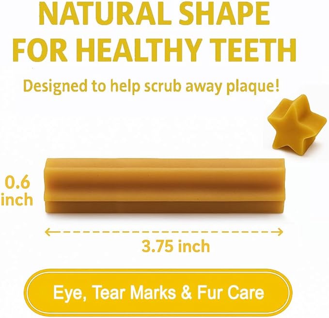 Yellow Eye, Tear Marks & Fur Care Dog Treats – High-Protein Dental Snacks with Cricket & Salmon Protein, Hypoallergenic, Meat Free, Supports Clear Eyes & Healthy Fur, Soft Type (14 Pcs)