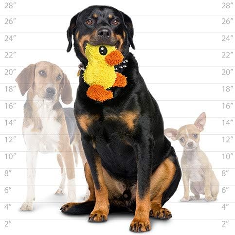 MIGHTY- Microfiber Ball - Farm – Made with Squeaker Balls and Minimal Stuffing. Strong & Tough. Interactive Play. Machine Washable & Floats (Duck, Medium)
