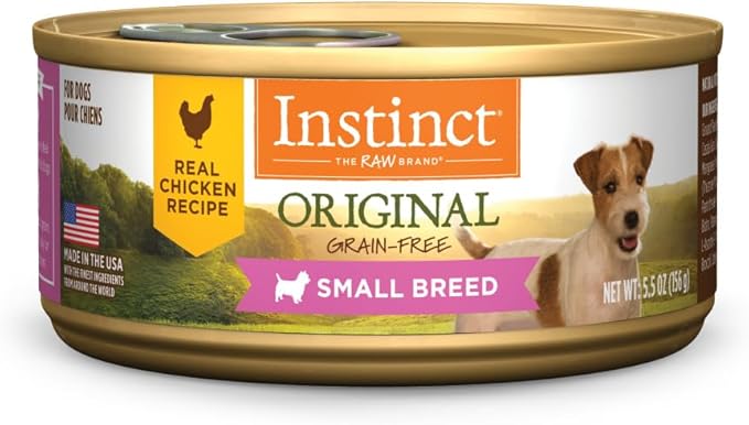 Instinct Original Small Breed, Wet Canned Dog Food, Grain Free Recipe - Real Chicken, 5.5 Ounce (Pack of 12)