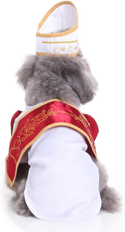 Puppy King Costume Halloween Christmas Funny Party Cosplay Clothes for Cat, Small Dog