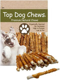 Top Dog Chews - All Natural Chicken Wrapped Rawhide Dog Twists (50 Pack), Natural Chew Sticks for Healthy Teeth and Happy Dogs, Delicious Dog Treats for Canine Dental Care
