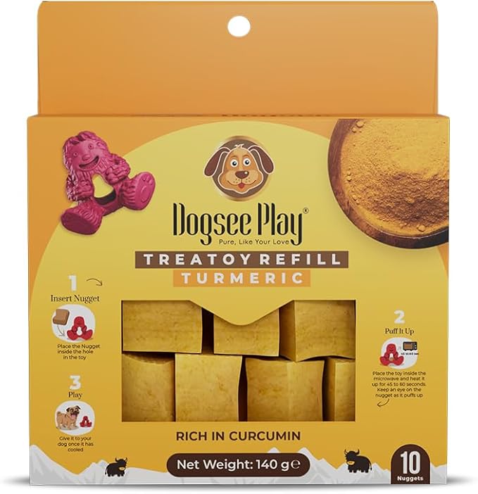 Dogsee Treatoy Yeti Toy Refill Pack (Turmeric - 10 Pcs)