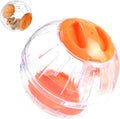 Mini New Cute Dwarf Hamster Running Ball 4.72 Inches Crystal Ball for Hamsters Small Silent Exercise Wheel Cage Accessories for Hamsters Less Than 4 inches 10 cm in Length (Orange)