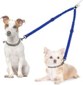 AUTOWT Double Dog Leash, No Tangle 360°Swivel Rotation Reflective Lead Attachment Adjustable Length Dual Two Dogs Lead Splitter, Comfortable Shock Absorbing Walking Training for 2 Dogs