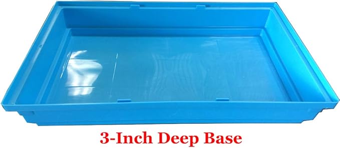 Large Multi-Floors Hamster Mansion Mouse Habitat Gerbil Home Rat House Small Animal Critter Cage (2-Floors, Blue)