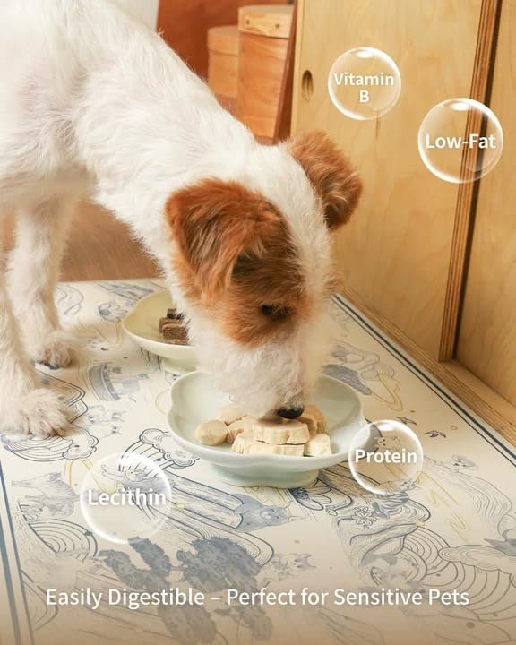 Freeze-Dried Rabbit Tenderloin Treat for Small Dog & Cat, Health Natural Single Ingredient Cats Dogs Dry Food, Whole Cut Pet Raw Treats for Sensitive Stomachs Care (2.5 oz)