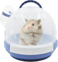 Hamster Carrier Cage Portable Cages Small Animals Carry Travel Case with Water Bottle Plastic Breathable Guinea Pig Outgoing Cage for Dwarf Hamster Ferret Chinchillas Hedgehog (Blue)