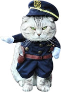 NACOCO Halloween Pet Policeman Costume - Dog and Cat Funny Clothes Outfit Apparel for Small Medium and Large Dogs(Navy Blue, M