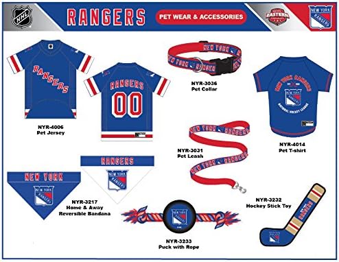 Pets First NHL New York Rangers Jersey for Dogs & Cats, X-Large. - Let Your Pet Be A Real NHL Fan!