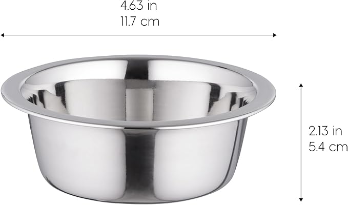IRIS USA 16 oz Stainless Steel Cat Bowls for Food & Water, Durable, Easy to Clean, Perfect for Cats and Kittens, 5 Pack