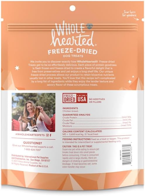 WholeHearted Chicken Breast Freeze-Dried Dog Treats 7 oz.