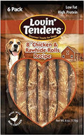 Lovin' Tenders Dog Treats (Chicken and Rawhide Rolls, 6 pz)