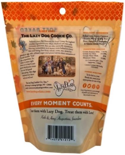 The Lazy Dog Cookie Co. Soft Dog Treats, Mutt Mallows Pumpkin Spice Latte, for Small, Medium and Large Dogs, Wheat-Free, Baked in The USA, 5 oz. (Pack of 2) Pumpkin Spice