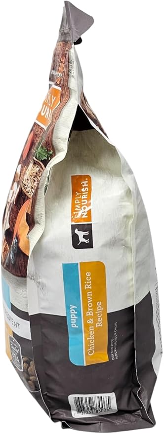 SIMPLY NOURISH Puppy Chicken and Brown Rice Dry Dog Food, 5 Pound Bag