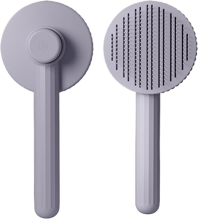 Pet Grooming Comb Steel pin Comb Golden Retriever Teddy pet Supplies pin Comb Dog cat Hair Brush(Candy Comb-Gray)