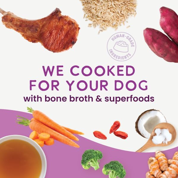 Health Extension Gently Cooked Lamb & Carrot Dog Food, Human-Grade & Shelf-Stable with Superfoods, Supports Digestion, Immunity, Skin & Coat, 3 oz Pouch (Pack of 20)