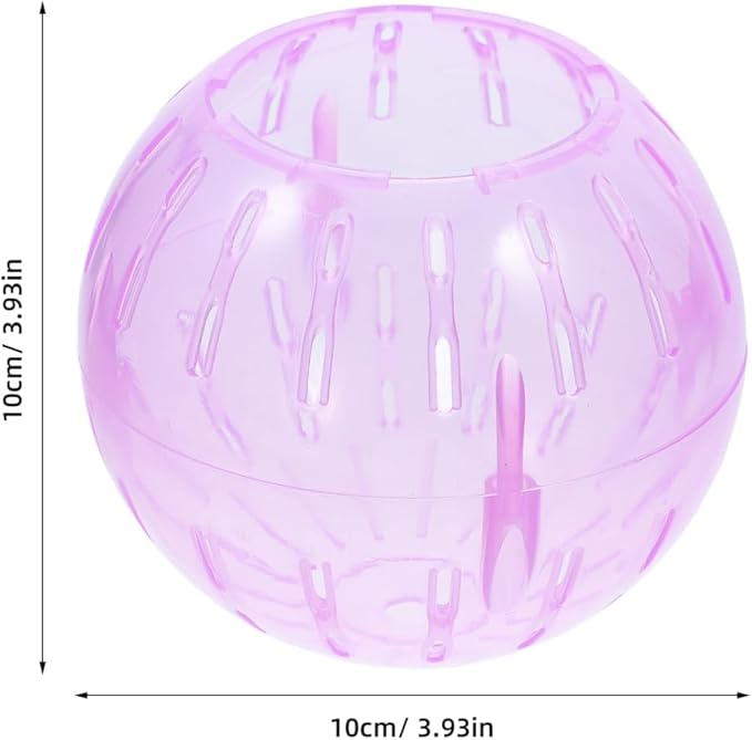 POPETPOP Hamster Running Ball Toy 4 Inch Transparent Exercise Ball for Small Pets Including Hamsters and Guinea Pigs Safe Portable Small Pet Toy for Active Play