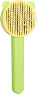 Pet Grooming Comb Steel pin Comb Golden Retriever Teddy pet Supplies pin Comb Dog cat Hair Brush(Green-Bear Style)
