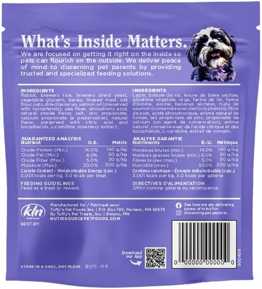 Variety Pack for Nutrisource-Little-Bites - 4 Delicious Flavors: Chicken, Duck, Salmon & Rabbit (6oz Each, 24oz Total)