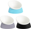 Ravitat 3Pcs Elevated Cat Food Bowl - Adjustable, Anti-Slip & Anti-Noise, Protects Pet's Spine - Thickened Plastic, 17 Oz