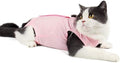 Cat Recovery Suit for Abdominal Wounds or Skin Diseases, Breathable Cat Surgery Recovery Suit E-Collar Alternative for Cats, After Surgery Wear Surgical Suit for Cats Anti Licking Wounds