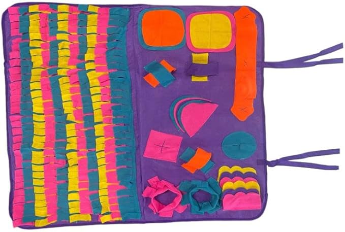 Pet Box Bundle: Assorted Toys for Dogs, Pigs, Rabbits, Cats, & Small Pets - Variety Pack with Treat Balls, Snuffle Mats, Games, & Toys (Blue Peanut Butter Stick Combo with a Yellow Ball)