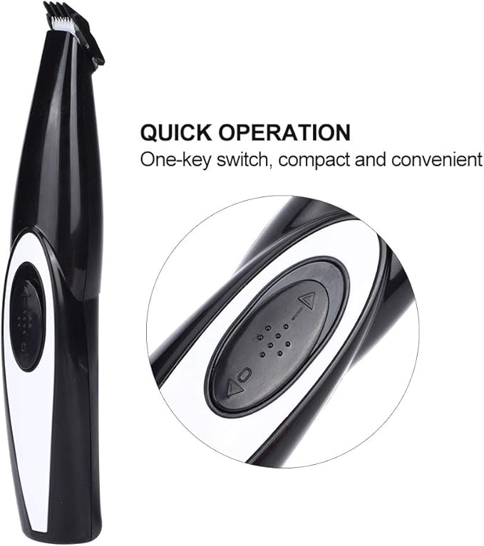 Electric Pet Pedicure Tool, Dog Paw Trimmer Low Noise Cordless Electric Mini Shaver Clippers, Rechargeable Cat Trimmer for Trimming Dog's Hair Around Paws, Eyes, Ears, Face, Rump