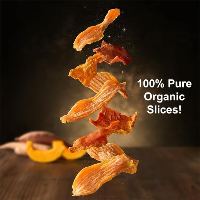 Premium Dog Treats with Nutritional Benefits – Sweet Potato & Pumpkin for Happy, Healthy Dogs - Grain-Free Natural Dog Chews for Digestion & Energy - Dog Snacks for Training & Rewards