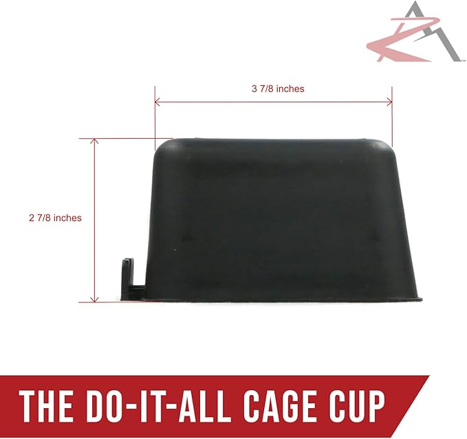 The ROP Shop 50-Pack - 16oz Black Cage Cup for Feed & Water for Poultry Ducks, Birds, Hamsters