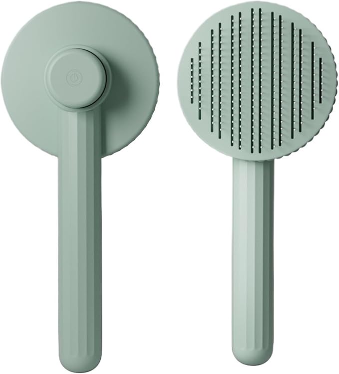 Pet Grooming Comb Steel pin Comb Golden Retriever Teddy pet Supplies pin Comb Dog cat Hair Brush(Candy Comb-Green)