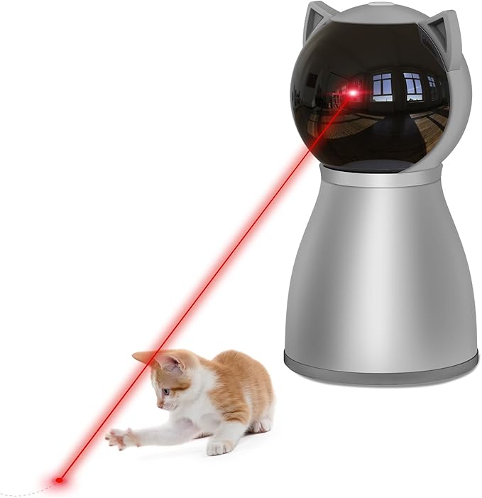 YVE LIFE automatic rechargeable laser cat toy in grey
