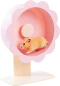 Hamster Wheel Super-Silent Hamster Exercise Wheels- Quiet Spinner Hamster Running Wheels with Adjustable Stand for Hamsters Gerbils Mice Or Other Small pet (Pink, Large)