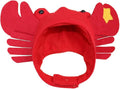 Dzrige Halloween Pet Crab Hat Red Plush Crab Hat Funny Cat Pup Small Pet Hat Halloween Crab Headwear for Halloween Masquerade Dress Up Cosplay
