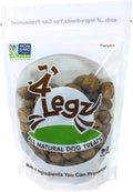 4Legz Organic Pumpkin Dog Treats – Healthy, Crunchy, Vegan Biscuits with Whole & Real Ingredients – All Natural & USA‐Baked, 7 oz