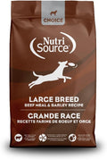 NutriSource Choice Dry Dog Food, Large Breed Beef Meal & Barley Recipe, 40 lb.