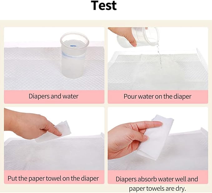 Amakunft Rabbit Pee Pads, Pet Toilet/ Potty Training Pads, Super Absorbent Guinea Pig Disposable Diaper for Hedgehog, Hamster, Chinchilla, Cat, Reptile and Other Small Animal (100pcs-18 x13, Pink)