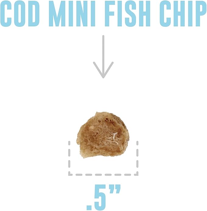 Icelandic+ Mini Fish Chips: Cod - 2.5oz Bag,Dog Treats,Wild-Caught & Air-Dried,Ingredient Crunchy Pet Snacks,Just The Fish Nothing Else,(Pack of 2)