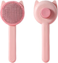 Pet Grooming Comb Steel pin Comb Golden Retriever Teddy pet Supplies pin Comb Dog cat Hair Brush(Pink-Ear Style)