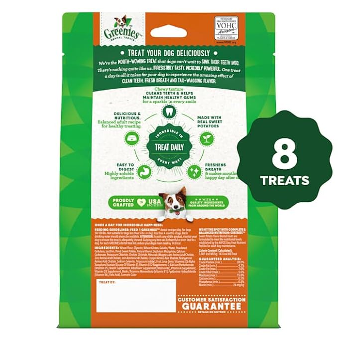 Greenies Dental Bone Dog Treat Sweet Potato Large 12oz